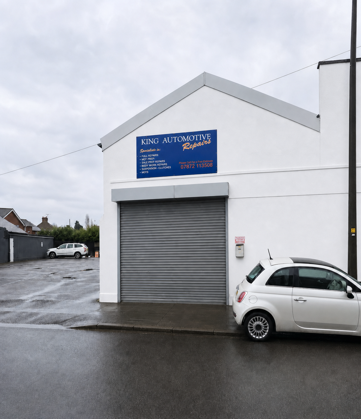 King Automotive Oldbury — workshop shutter